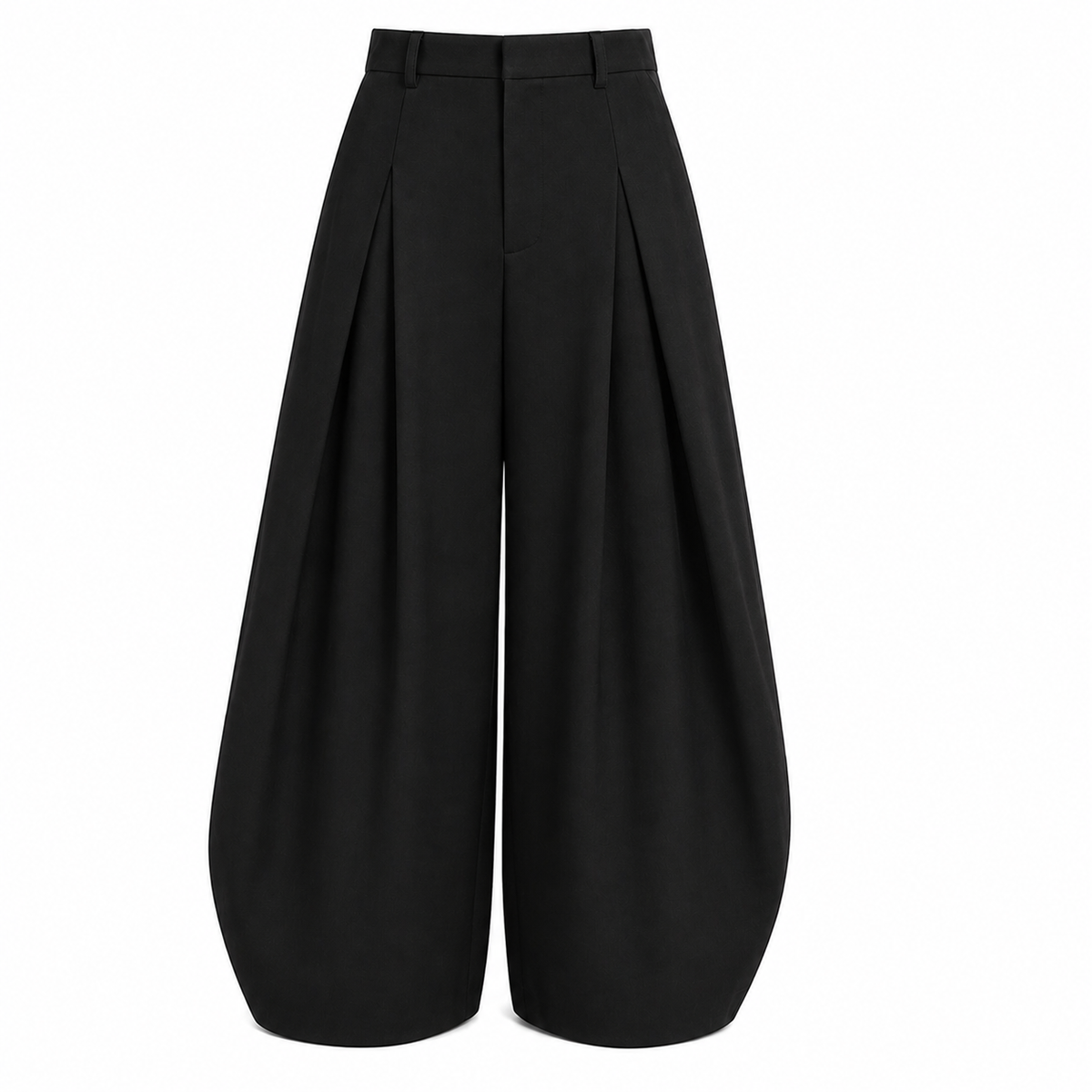 Pantalón sastrero Icon Pants negro con tablas frontales y bota ancha Delanonna 