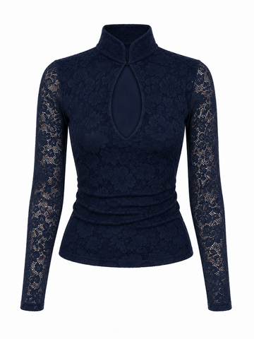 Condesa Lace Top Azul