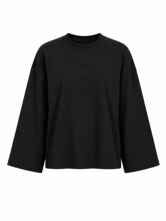 Camiseta manga larga Long Sleeve Fit 01 silueta relajada hombro caído Delanonna