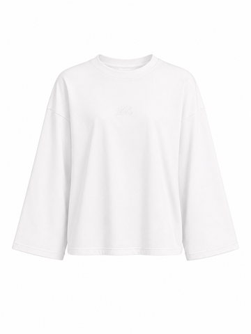 Camiseta manga larga Long Sleeve Fit 01 silueta relajada hombro caído Delanonna